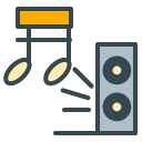 music Filled Outline Icon