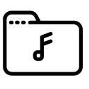 music folder line Icon