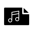 music landscape document glyph Icon