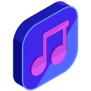 music media Isometric Icon