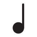 music note glyph Icon