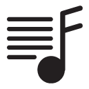 music note lines glyph Icon