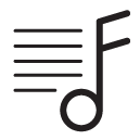 music note lines line Icon