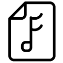 music sound file line Icon
