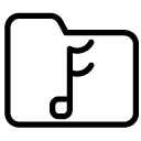 music sound folder line Icon