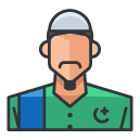 muslim man Filled Outline Icon
