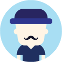 mustache man_1 flat Icon