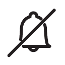 mute bell line Icon