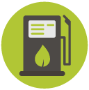 natural gas Flat Round Icon