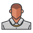 necklace man Filled Outline Icon