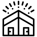 neighbouring houses line Icon