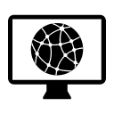 network screen glyph Icon