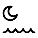 night sea line Icon