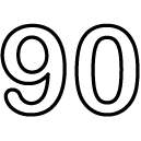 ninety line Icon