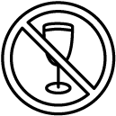 no alcohol drinks line Icon