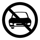 no cars glyph Icon