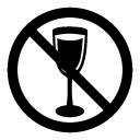 no drinking glyph Icon