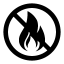no flame glyph Icon