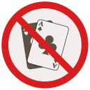no gambling Flat Round Icon