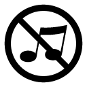 no music glyph Icon