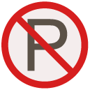 no parking Flat Round Icon