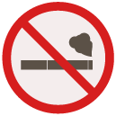 no smoking Flat Round Icon