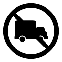 no trucks glyph Icon