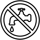 no water tap line Icon