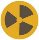 nuclear Flat Round Icon