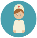 nurse Flat Round Icon