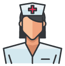 nurse woman Filled Outline Icon