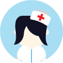 nurse woman flat Icon