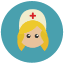 nurse Flat Round Icon