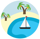oasis boat flat Icon