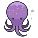octopus Filled Outline Icon