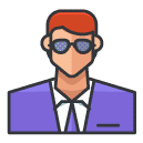 office man Filled Outline Icon