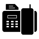 office phone fax glyph Icon