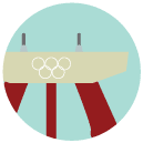 olympic gymnastics flat Icon
