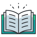 open book Filled Outline Icon