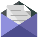 open envelope flat Icon