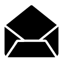 open envelope glyph Icon