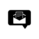 open envelope message glyph Icon
