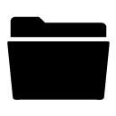 open folder glyph Icon