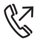 outgoing phone calls line Icon