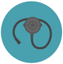 oxygen mask Flat Round Icon