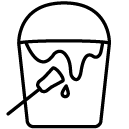 paint bucket line Icon