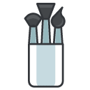 paintbrushes Filled Outline Icon