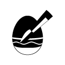painting easter egg glyph Icon