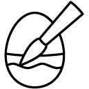 painting egg line Icon