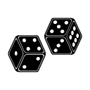 pair of dice glyph Icon